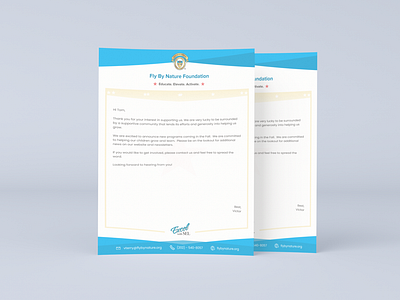 Fly By Nature - Letterhead design