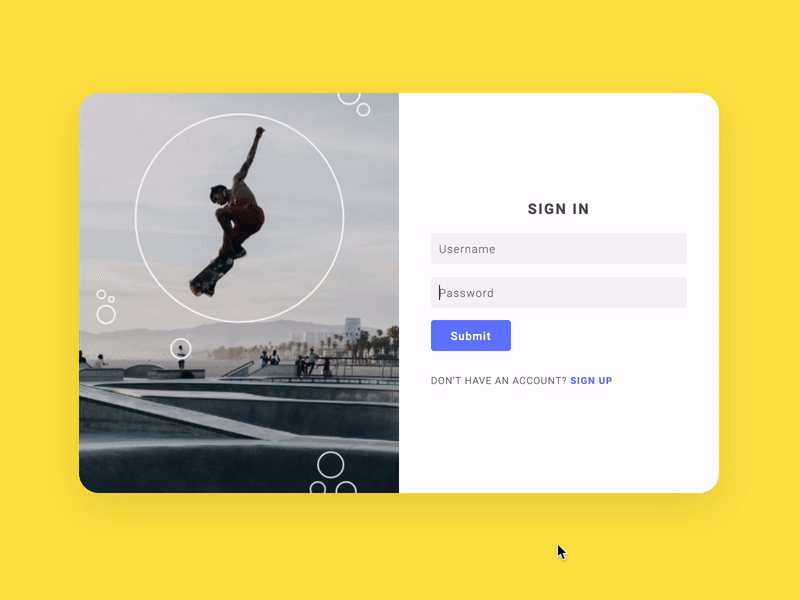 Sign In | Sign Up CSS Animation