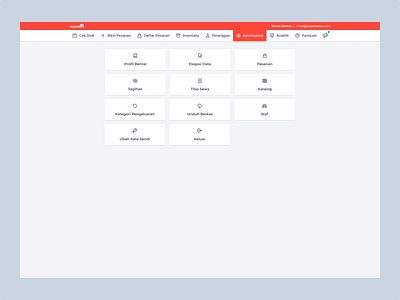 Supersewa Rental's Administration Page on Desktop design mobile web ui web app web design