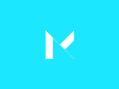MK Monogram blue branding logo mk monogram sharp simple