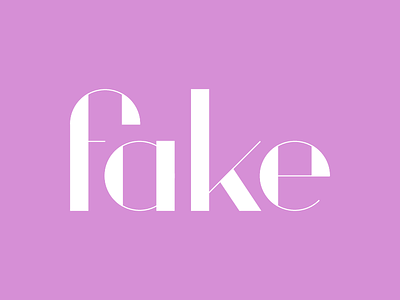 Fake Typeface fake font lavender purple sans serif typeface