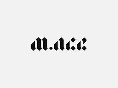 "Merky Ace" Concept 1 ace blackletter branding concept grime logo merky merky ace monochrome typography