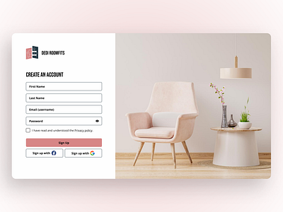 #DailyUI - 001 / Sign Up Page