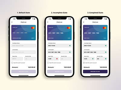 #DailyUI - 002 / Credit Card Checkout app credit card dailyui payment ui