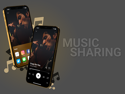 #DailyUI - 009 & 010 / Music Player & Social Share