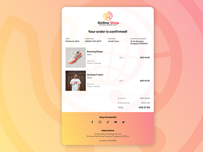 #DailyUI - 017 / Email Receipt