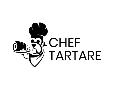 Chef Logo and black chef creative design dog graphic design icon logo modern professional restaurant simple vector white