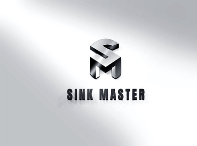 3D Silver Logo 3d branding creative design friendly graphic design logo modern professional silver sink steel