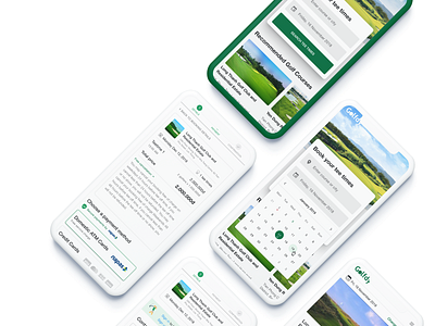 Golfdy Mobile booking buggy caddy golf golfdy tee tee times time ui ux van nguyen