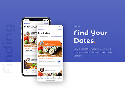 FoodMate - Not another dating app dating food food app foodmate mate ui ux van nguyen