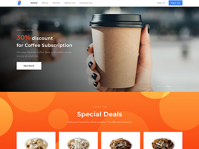 Moto Coffee Landing Page