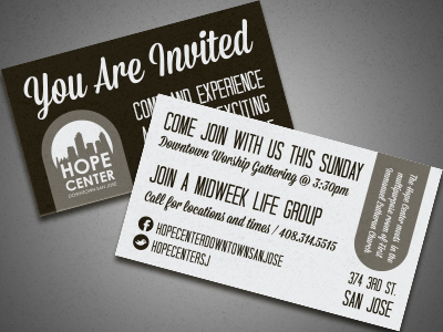 Invite Card card church city downtown invite