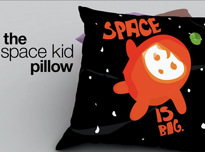 Space Kid Pillow app art branding cool design illustration ios kids negative space newyork pillow poster space