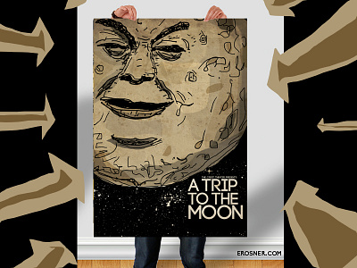 A Trip to the Moon black cool hip modern moon space