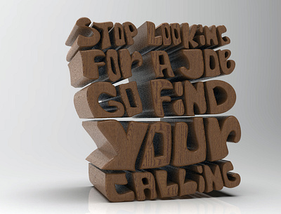 Your Calling 3d printing app art branding design illustration logo poster quote type ui vector