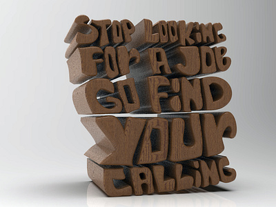 Your Calling 3d printing app art branding design illustration logo poster quote type ui vector