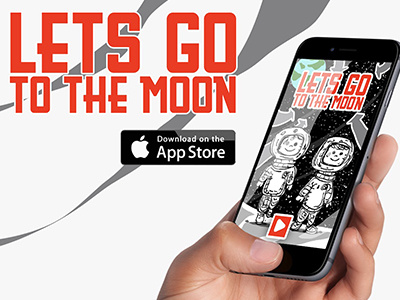 LETS GO TO THE MOON app apple explore ios moon science space