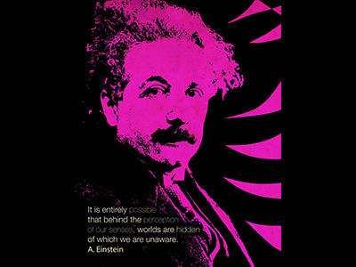 Albert Einstein purple science smart