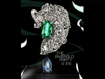 Emerald Party invite party