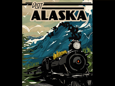 Alaska poster travel vintage