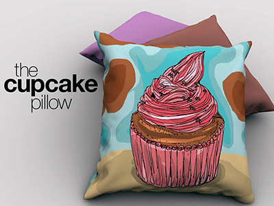 The CupCake Pillow art cupcake design food pillow tasty