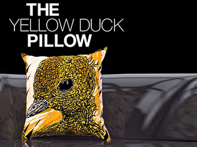 The Yellow Duck Pillow art cupcake design food pillow tasty