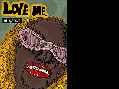 Love me ad edgy illustration iphone wtf