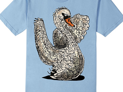 The swan animal art bird illustration swan