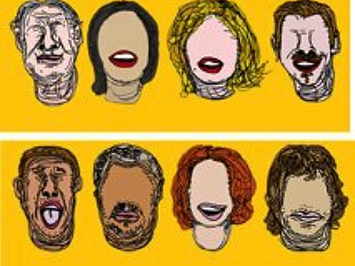 The People in your Neighborhood. face illustration people