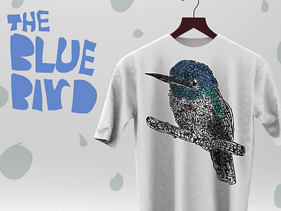 Blue bird t-shirt art branding design