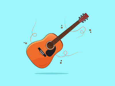 Classical Guitar vector illustration classical guitar graphic design illustration instrument music musically instrument vector