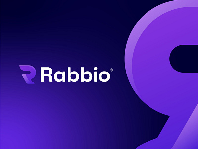 Rabbio Logo Design 2d logo abstract best of dribbble brand identity branding ecommerce gradinet graphic design ksr official lettermark logo designer logo logo designer logo trends 2021 logos and branding marketing agency r letter r letter logo r modern logo rabbio startup logo