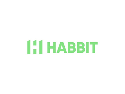 HABBIT logo design(Negative Space logo) abstract best of dribbble brand identity branding creative dribbble pro ecommerce green h logo h negative space logo logo logo designer logo trends 2022 logos logos and branding marketing agency modern negative space logo professional logo designer startup logo