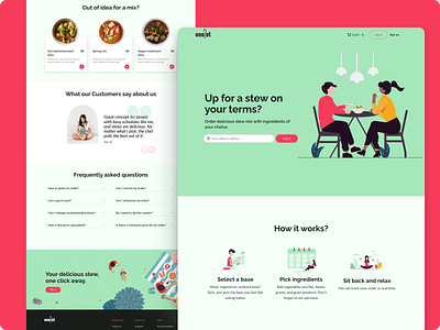 Food delivery landing page