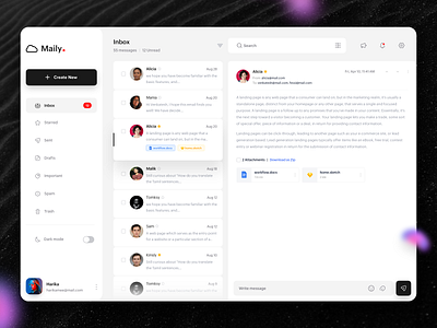 Mail App branding compose design dribbble filter flat gmail inbox mail mailapp theme ui web