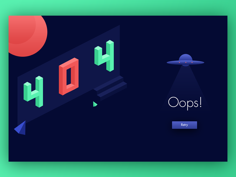 404 page oops error web ux ui tv photo material interface color background 404