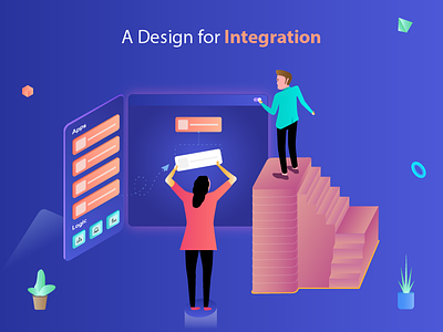 Integration Illustrations art builder illustrations integration illustrations web