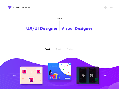 Designer Portfolio design designer landing page layout portfolio ui web