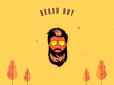 Beard Boy beard boy design grain illustration logo men texture yellow