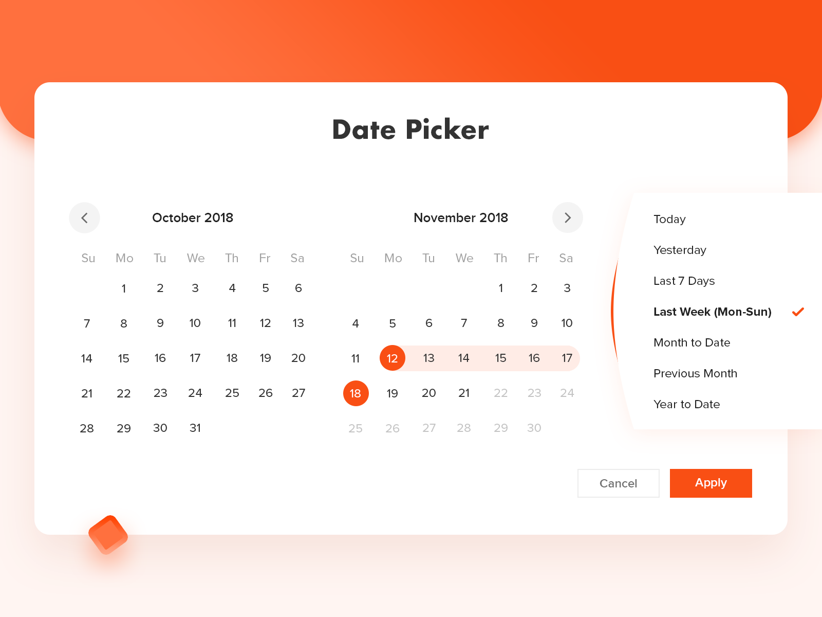 Dribbble Date picker png By Venkatesh Babu 