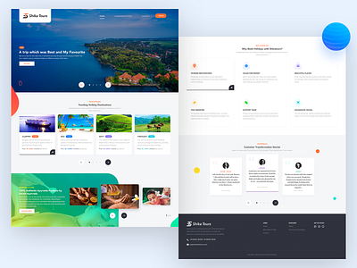 Travel Web Page branding design dribbble flat landing page page travel trip typography ui ux web world yoga