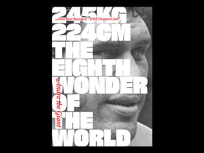 André René Roussimof andre the giant font information play poster sharp tribute type typography wrestling wwe