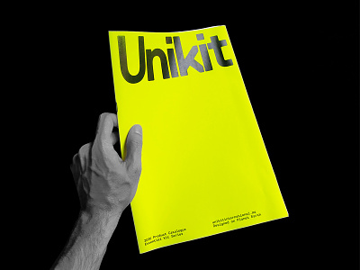Unikit Catalogue branding catalog catalogue corporate corporate identity design editorial design fluo fluorescent font logo logotype mark package design packaging print project retail school typography