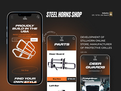 Online store design Steel Horns