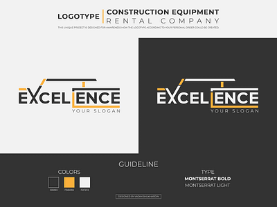 Logotype for Construction Equipment Rental Company adobe illustrator architecture branding building bulldozer concrete mixer construction crane creation design dump truck equipment excavator graphic design illustration illustrator logo logotype rental company vector