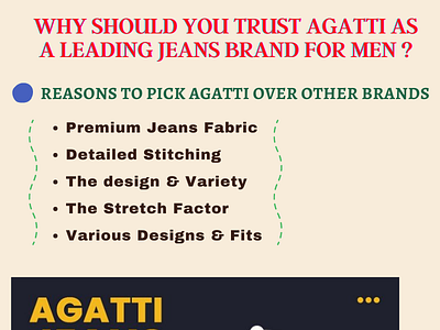 Why should you trust Agatti as a leading jeans brand for men ?