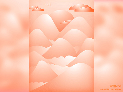 Pink mountains | Illustration adobe illustration adobe photoshop design illustration