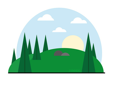 Sunny valley | Illustration adobe illustration design illustration