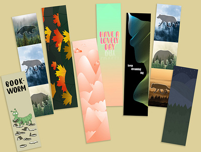 Various bookmarks adobe illustration adobe photoshop design illustration vector