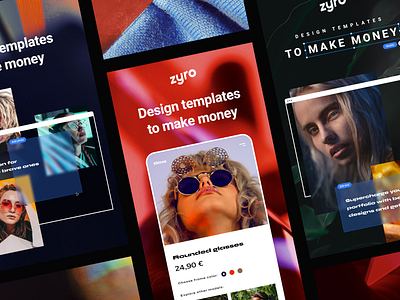 Zyro Social Media Banners app banners builder colourful facebook illustration instagram interface media mobile profile red redesign social sociamedia unsplash userexperience userinterface website